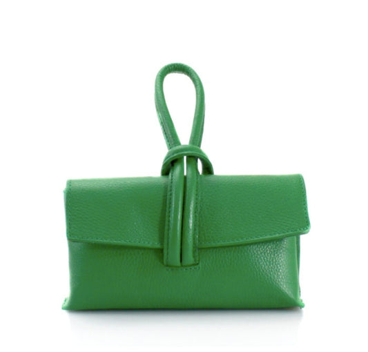 Sac à poignée en cuir vert - Claris