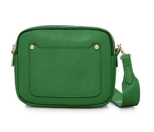 Sac Double Zip en Cuir Vert - Victoria