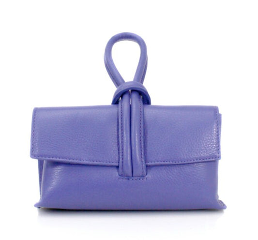 Sac à poignée en cuir lilas - Claris